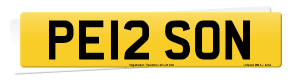 Registration number PE12 SON